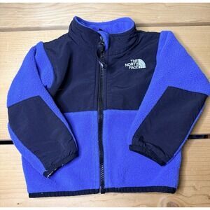 The North Face Baby Toddler Full‑Zip Polartech Fleece Jacket Blue Black 6-12 Mos